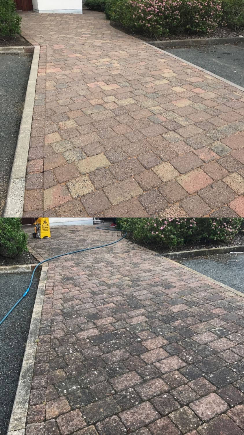 Before and after pressure washing 7