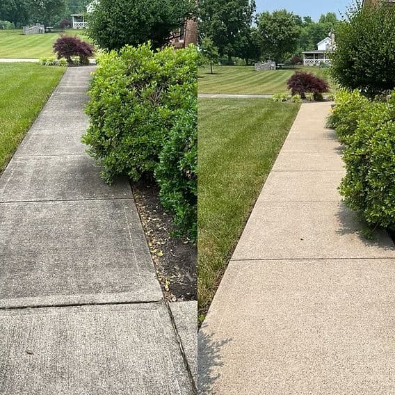 Before and after pressure washing 3