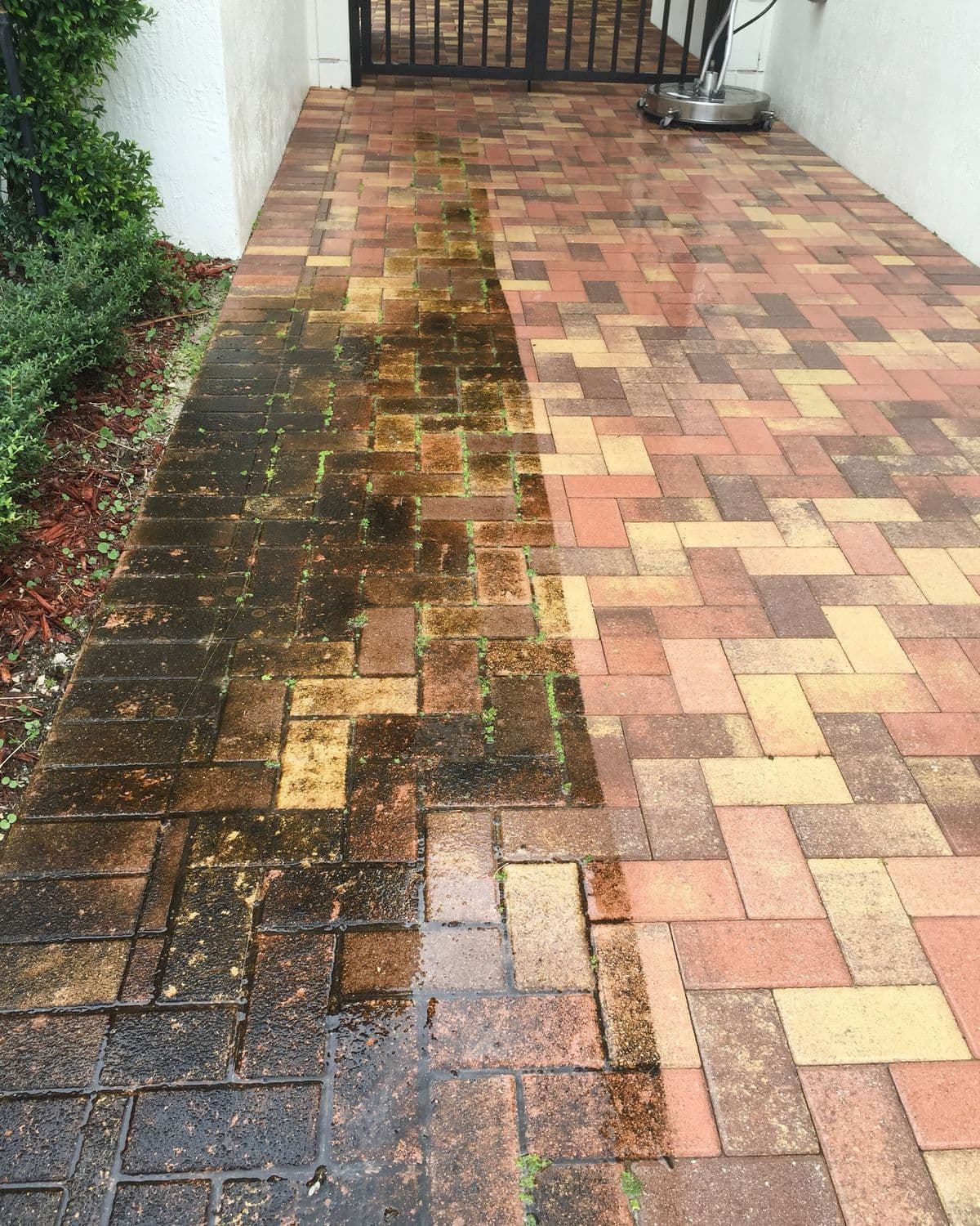 Before and after pressure washing 5